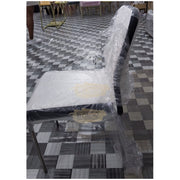 Contemporary Chair | White with Black Trim & Silver Legs Chairs