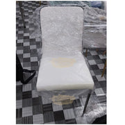 Contemporary Chair | White with Black Trim & Silver Legs Chairs