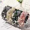 Crystal Faux Pearl Wide Headband Hair Accessories