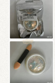 Crystal Fire Opal Flakes Nail Sequins with brush QT0456 Nail Powder