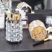 Crystal Makeup Brush Holder | Round | Diamond Decoration (holder only) Salon Furniture