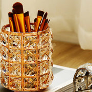 Crystal Makeup Brush Holder | Round | Diamond Decoration (holder only) Salon Furniture