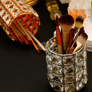 Crystal Makeup Brush Holder | Round | Diamond Decoration (holder only) Salon Furniture