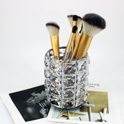 Crystal Makeup Brush Holder | Round | Diamond Decoration (holder only) Salon Furniture
