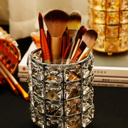 Crystal Makeup Brush Holder | Round | Diamond Decoration (holder only) Salon Furniture