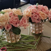 Crystal Makeup Brush Holder | Round | Diamond Decoration (holder only) Salon Furniture