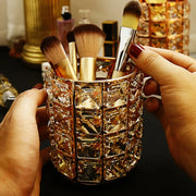 Crystal Makeup Brush Holder | Round | Diamond Decoration (holder only) Salon Furniture