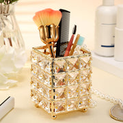 Crystal Makeup Brush Holder | Square | Diamond Decoration (holder only) Salon Furniture