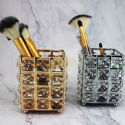 Crystal Makeup Brush Holder | Square | Diamond Decoration (holder only) Salon Furniture
