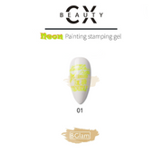 CX Beauty Neon Painting Stamping Gel 1 Yellow Painting Gel