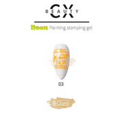 CX Beauty Neon Painting Stamping Gel 3 Light Orange Painting Gel