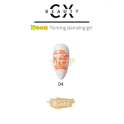 CX Beauty Neon Painting Stamping Gel 4 Darker Orange Painting Gel