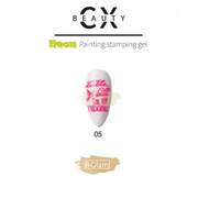 CX Beauty Neon Painting Stamping Gel 5 Fuchsia Painting Gel
