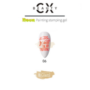 CX Beauty Neon Painting Stamping Gel 6 Red Painting Gel