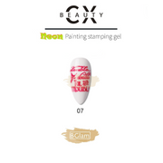 CX Beauty Neon Painting Stamping Gel 7 Darker Red Painting Gel