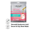 Dermokil Hyaluronic Acid Serum & Clay Sheet Mask 23g | Hydrating Care Skin Masks