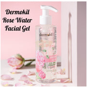 Dermokil Rose Water Facial Gel 200ml | Hydrating & Pore Refining Face cleanser
