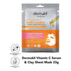 Dermokil Vitamin C Serum & Clay Sheet Mask 23g | Brighten Skin Skin Masks