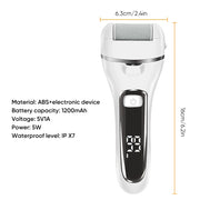 USB Rechargeable Foot File Callus Remover with Display & Light