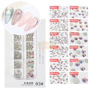 Diamond Glass Rhinestones Flatback Mixed Series - Available in 7 colors 3 Nail Art Decorations