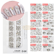 Diamond Glass Rhinestones Flatback Mixed Series - Available in 7 colors 4 Nail Art Decorations