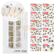 Diamond Glass Rhinestones Flatback Mixed Series - Available in 7 colors 5 Nail Art Decorations