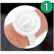 Disposable Glue/Pigment Ring Cup with 2 Slots and V-Shaped Base - White 1 Ring Glue Holder