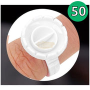 Disposable Glue/Pigment Ring Cup with 2 Slots and V-Shaped Base - White Glue Holder