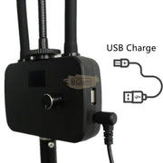 Double Arms Dimmable LED Cosmetic Lamp with Phone Clip & Tripod Floor Lamp