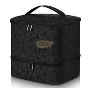 Double Decker Nail Polish Travel Bag (holds 30 bottles) Black Spider Nail Polish Case