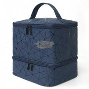 Double Decker Nail Polish Travel Bag (holds 30 bottles) Blue Spider Nail Polish Case