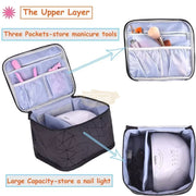 Double Decker Nail Polish Travel Bag (holds 30 bottles) Nail Polish Case