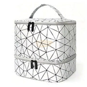 Double Decker Nail Polish Travel Bag (holds 30 bottles) Silver Spider Nail Polish Case