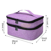 Double Decker Nail Polish Travel Case Organizer M-39 - Fuchsia (30 Slots)