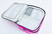 Double Decker Nail Polish Travel Case Organizer M-39 - Fuchsia (30 Slots)