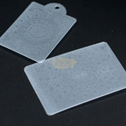 Double Head Nail Stamper with 2 Stencil Scrapers | Gold with Rhinestones Nail Art Tool