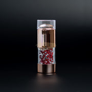 Double Head Nail Stamper with 2 Stencil Scrapers | Gold with Rhinestones Nail Art Tool