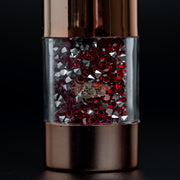 Double Head Nail Stamper with 2 Stencil Scrapers | Gold with Rhinestones Nail Art Tool