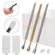 Double-Headed Horseshoe Cuticle Steel Pusher manicure tools