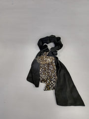 Double Layer Bow Long Tail Scrunchie Design 3 2 Black Hair Accessories