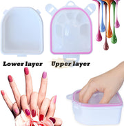 Double Layer Manicure Soaker Bowl Nail Art Tool