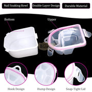 Double Layer Manicure Soaker Bowl Nail Art Tool