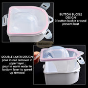 Double Layer Manicure Soaker Bowl Nail Art Tool