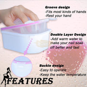 Double Layer Manicure Soaker Bowl Nail Art Tool