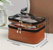 Double-Layer Travel Makeup Bag Makeup Bag