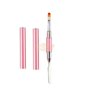 Double Sided PolyGel Brush and Picker Pink Nail Art Brush