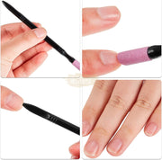 Double Sided Quartz Pen Dead Skin Remover Nail Art Tool