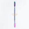 Double-Sided Rainbow Cuticle Pusher & Flat Scraper - 5 manicure tools