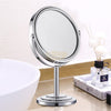 Double Sided Table Vanity Mirror Round With Metal Stand Salon Furnishing