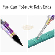 Double-Sided Wax Head Rhinestone Picker & Dotting Pen | Multi-Color Nail Art Tool